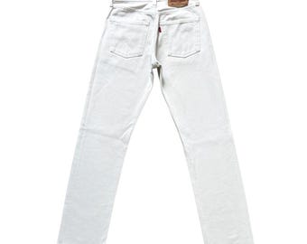 Levi's 501 vintage W26 L32 Spain jeans 501s white washed 90s Levis straight leg buttonfly regular fit Spain 1996 selvedge