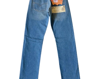 Levi's 501 vintage w26 L32 NEW jeans new Hungary 501s USA new blue stonewash faded 90s Levis straight leg buttonfly regular fit USA 1990