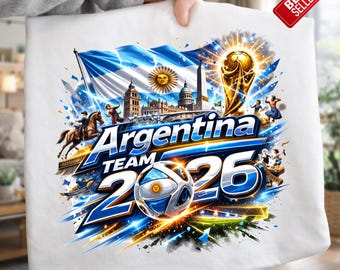 Imagen PNG de la selección argentina para el Mundial 2026, imágenes prediseñadas de fútbol (descarga digital).