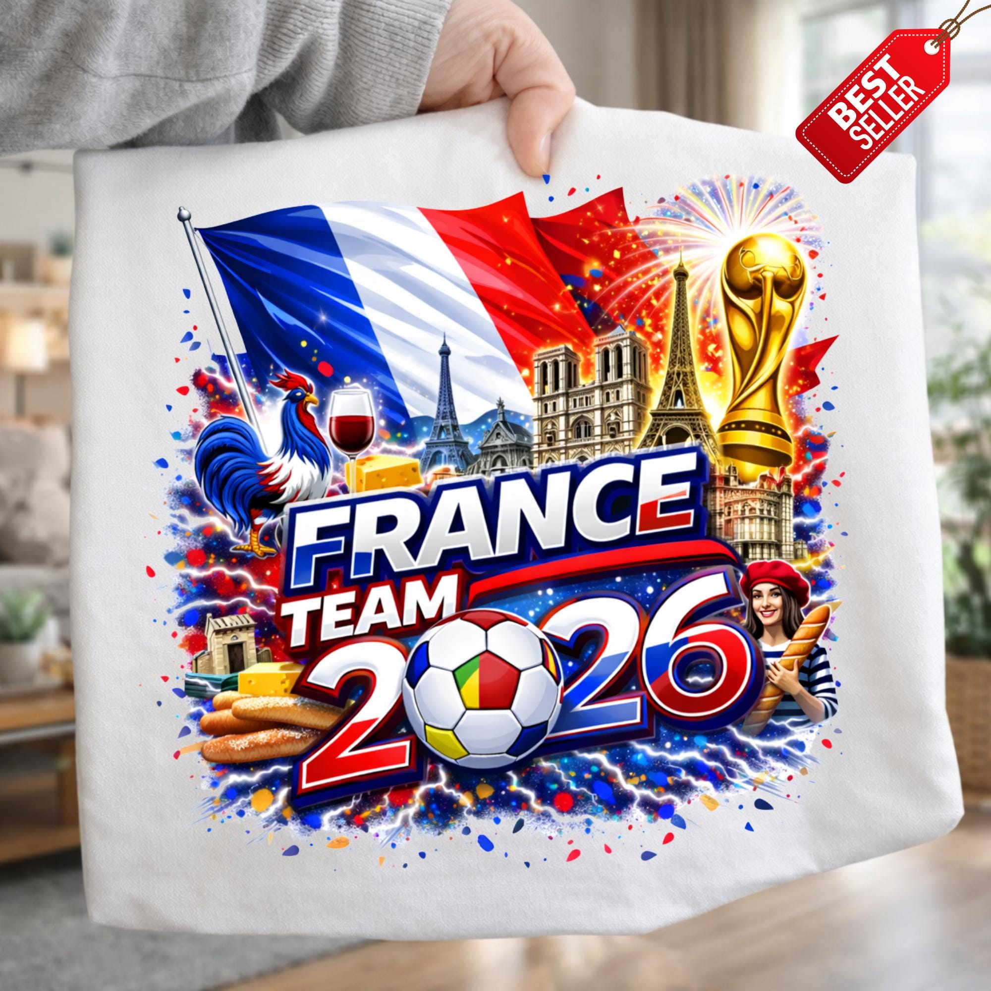 France Team 2026 World Cup PNG, National Football Soccer Clipart