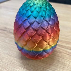 Rainbow dragon with dragon egg