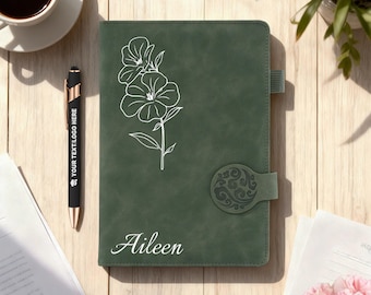 Personalized Journal Notebook with 10 Pen Set, Personalized Hardcover Notebook Logo Text Image Journal for Corporate Business College