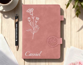 Quaderno personalizzato con 10 penne per PC, set di penne per quaderni con copertina rigida A5 personalizzate, diari giornalieri per viaggi, scrittura quotidiana per l'università