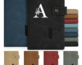 5 journaux personnalisés, carnet de notes en cuir personnalisé ligné A5 avec logo/texte/image, carnet de notes personnalisé pour la rédaction professionnelle