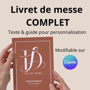 Customizable Wedding Mass Booklet | Printable Canva Template | Elegant & Modern