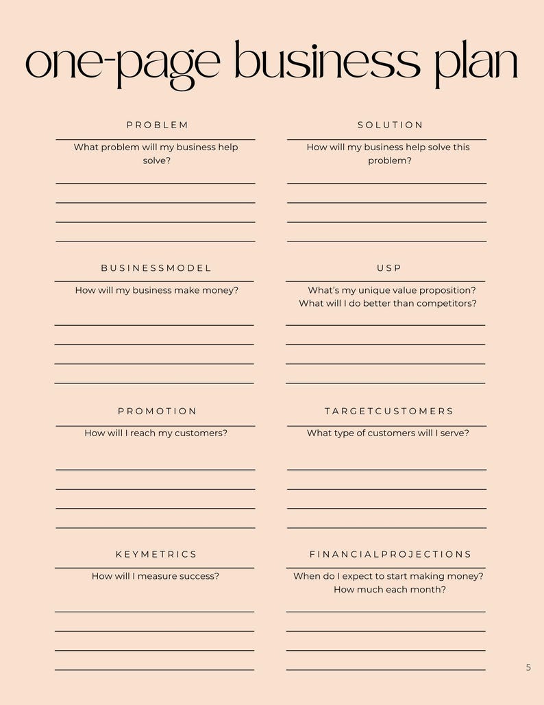 Small Business Planner Template Download With Canva - Etsy