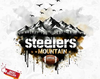 Steelers PNG Sublimation Clipart Use for T-shirt, Stickers, Mug, Frame, Tumbler (Digital Download)