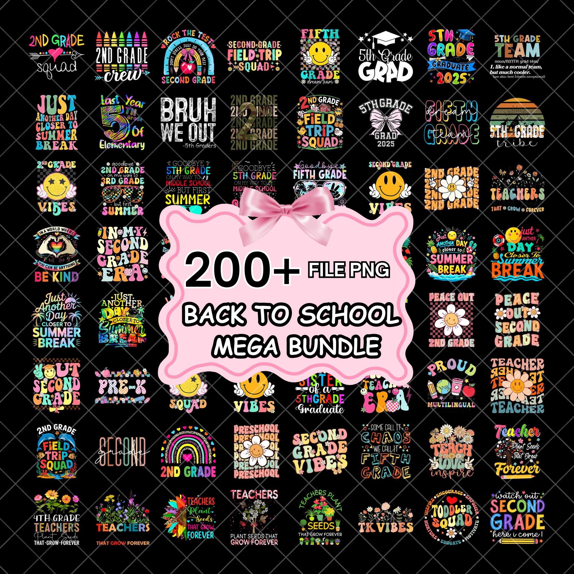200+ Back to School Mega Bundle, back to school Png, school Png, cute little school Png, school supplies, teacher Png, classroom