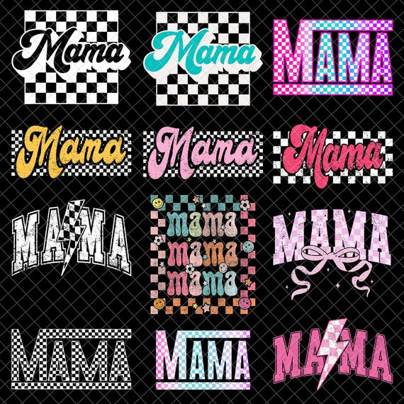 Checkered Mama PNG, Retro Mama Png, Funny Mom Png, Trendy Mama shirt design Png, Sassy Mom Checker, Retro Motherhood Png, Mothers Day Png