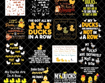 Grappige eenden niet allemaal op een rij sarcastische png-bundel snarky png grappige mentale gezondheid schattige eend png grappige dieren motiverende sarcasme trendy png