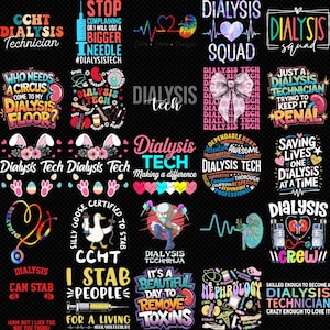 Pacchetto di tecnici di dialisi PNG, Dialisi PNG, Tecnico renale PNG, Download digitale retrò con elementi floreali impilati