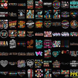 Healthcare Worker Png Bundle Nurse Medical Icons Retro Certified Healthcare Worker Vibes Heart Stethoscope Boho Rainbow Png