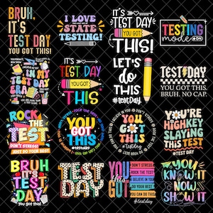 Test Day PNG Bundle, Rock The Test Png, State Testing Png, You Got This Png, Teacher Team Png, Testing Quote, Last Day Of School