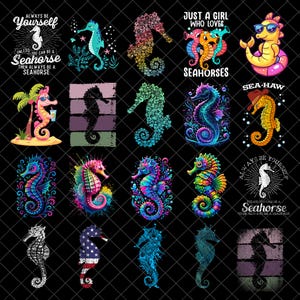 Summer Seahorse PNG Bundle, Preppy Summer Vibes Png, Neon Beach Png, Coastal Png, Retro Summer Coquette Png, Girly Summer Png,Toddler Summer