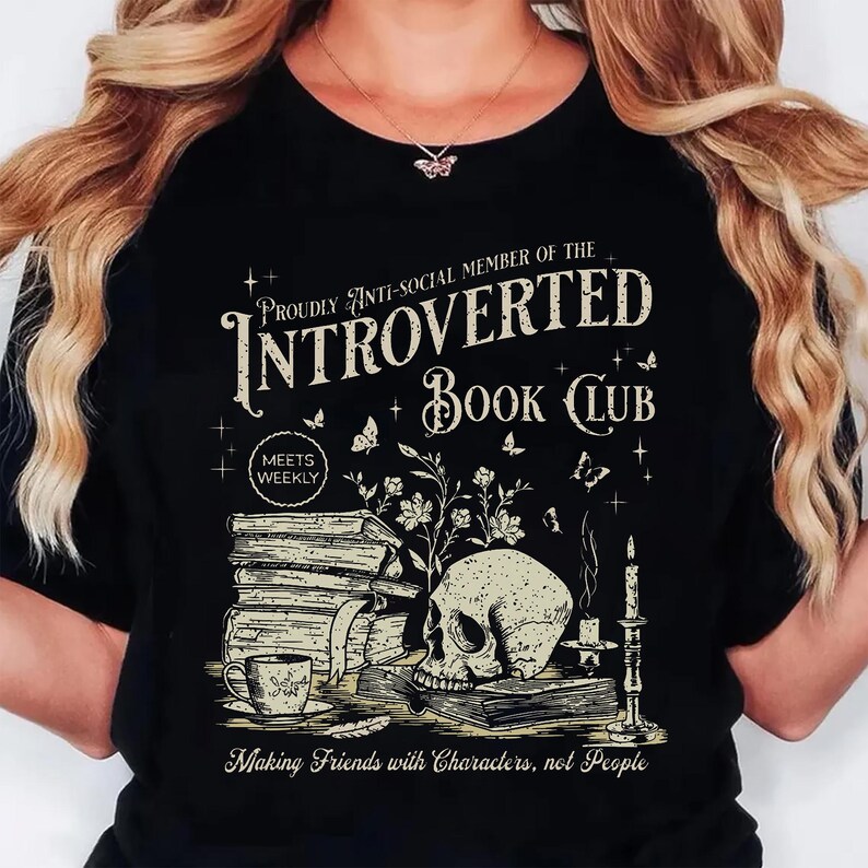 Introverted People R Rene Book Introverted Book Club PNG Bundle, Romance Reader Png, Book Lover ...