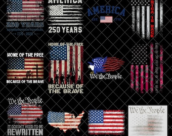 American Flag PNG Bundle, Grunge USA Flag Png, United State Clipart, America flag, Download Distress USA flag,Instant digital download png