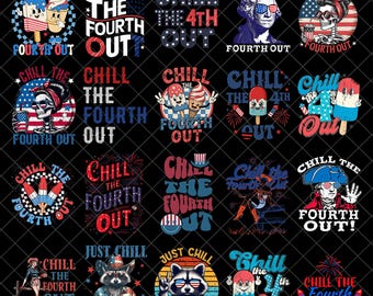 Chill The Fourth Out PNG 4th of july Png Funny Skeleton Fourth of July Retro 4th July Snarky America Independence Day SUBLIMATION ORIGINAL