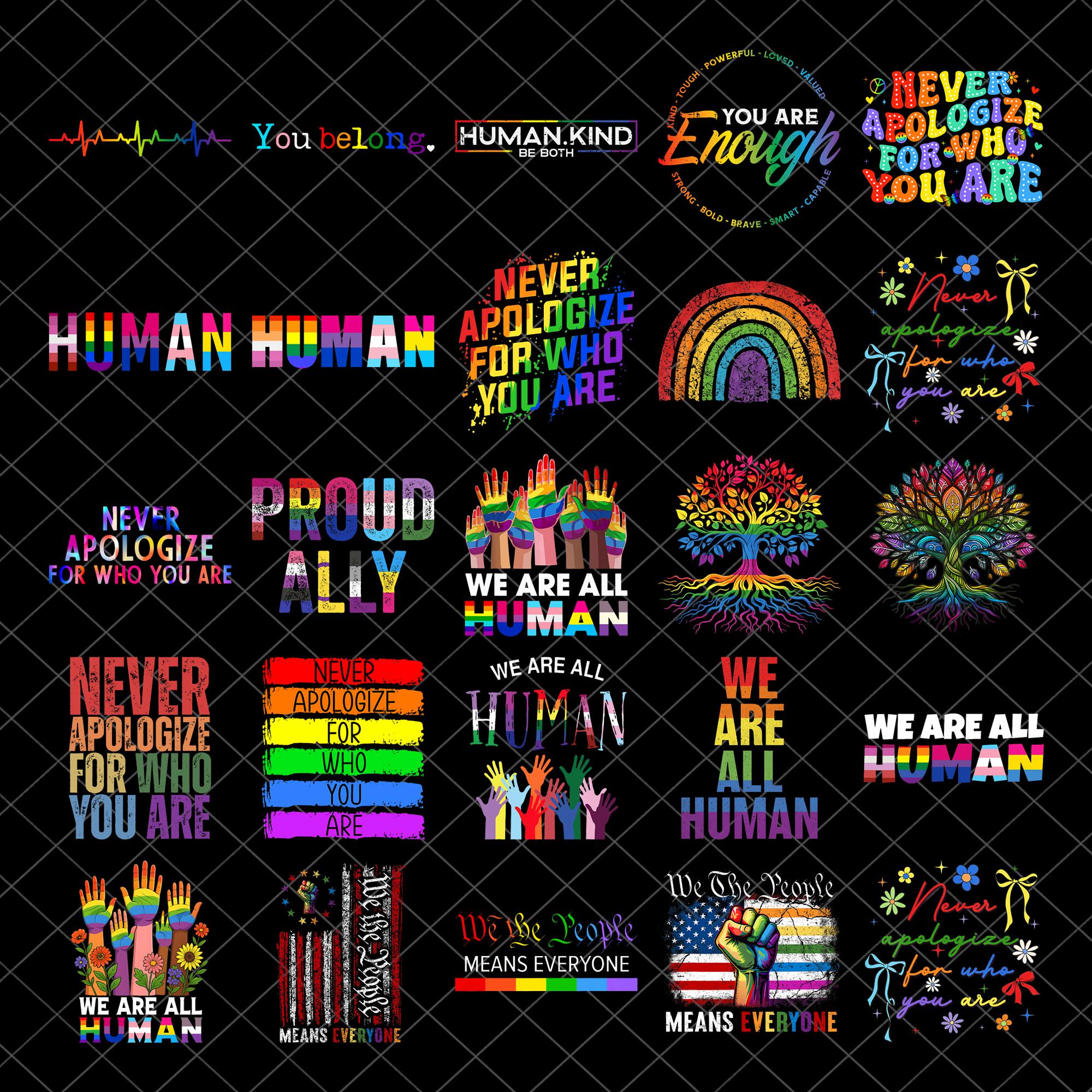 LGBT Bundle Png Bundle, Never Apologize For Who You Are Png, Pride Month Png, Love Is Love Png, Lgbt Png, Rainbow Bow LGBT png, Gay LGBT png