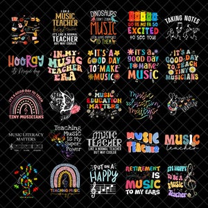 Music Teacher PNG Bundle, Gift for Teacher, Back To School png, It's A Good Day To Make Music Png, Custom Music Teacher Png, Music Lover