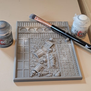 Dry Brush Paint Pallette for miniature painting 40k sci-fi fantasy models