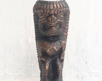 Vintage Hawaii Souvenir Copper Tiki Statue