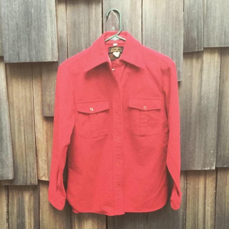 eddie bauer red flannel shirt