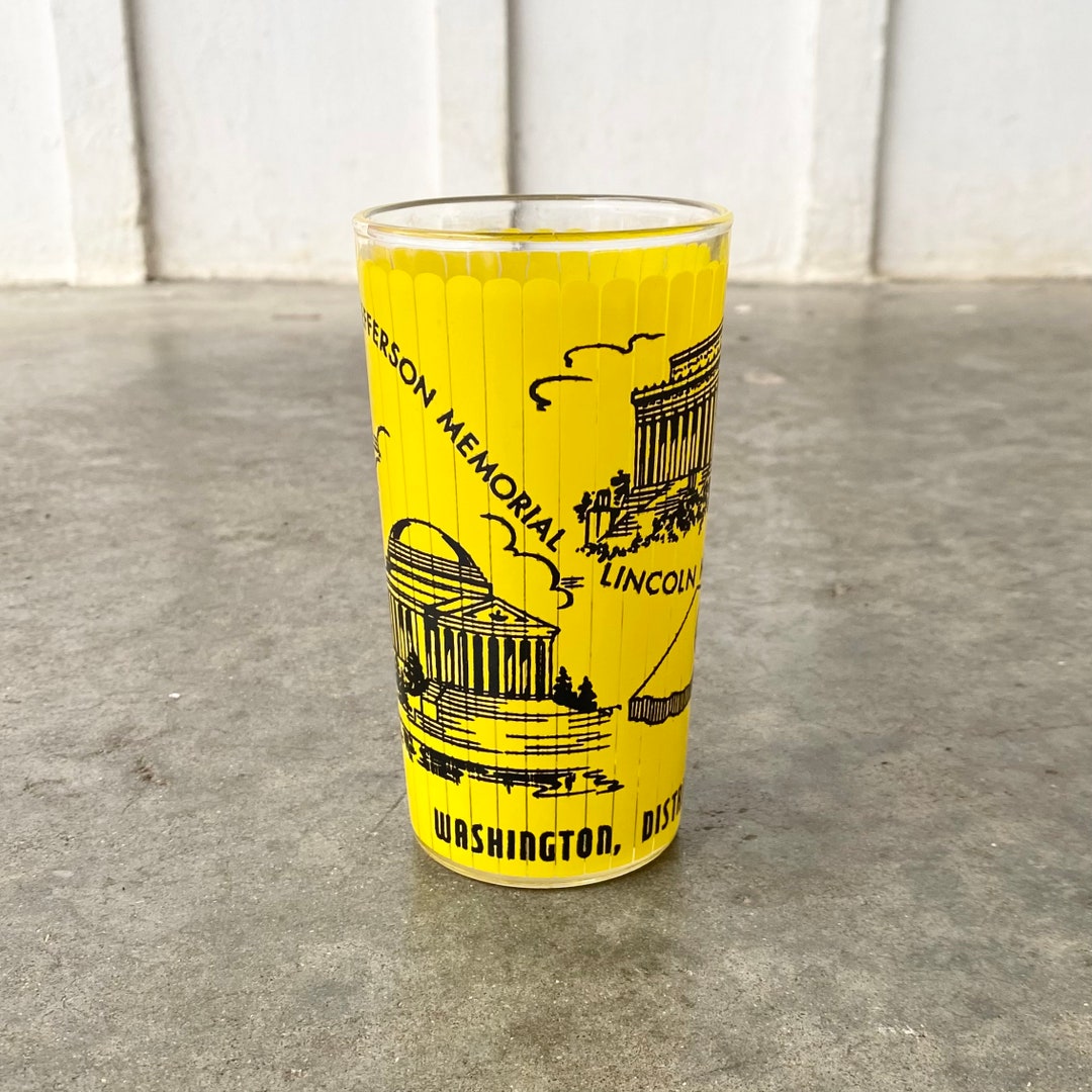 Vintage Washington DC Souvenir Drinking Glass Etsy