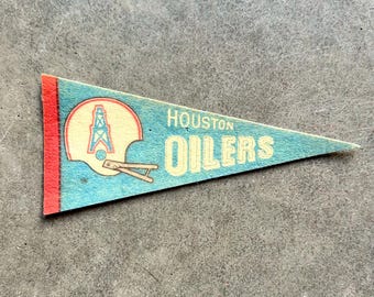 Vintage Houston Oilers NFL Pennant