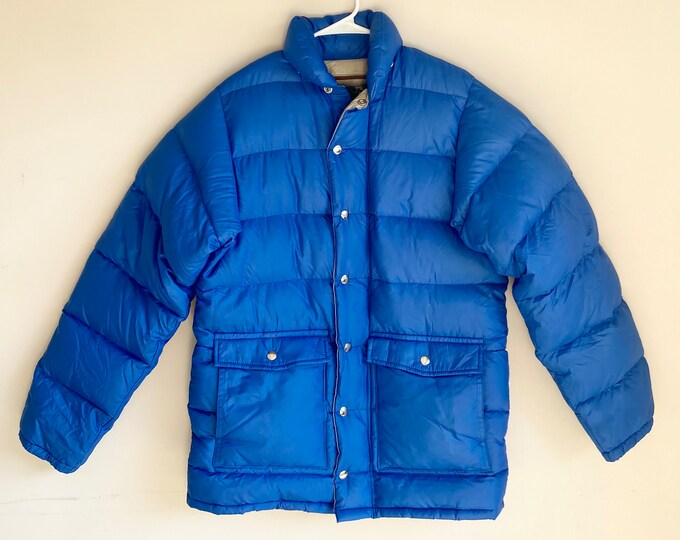 Vintage Blue REI Down Puffy Jacket Mens Medium Etsy