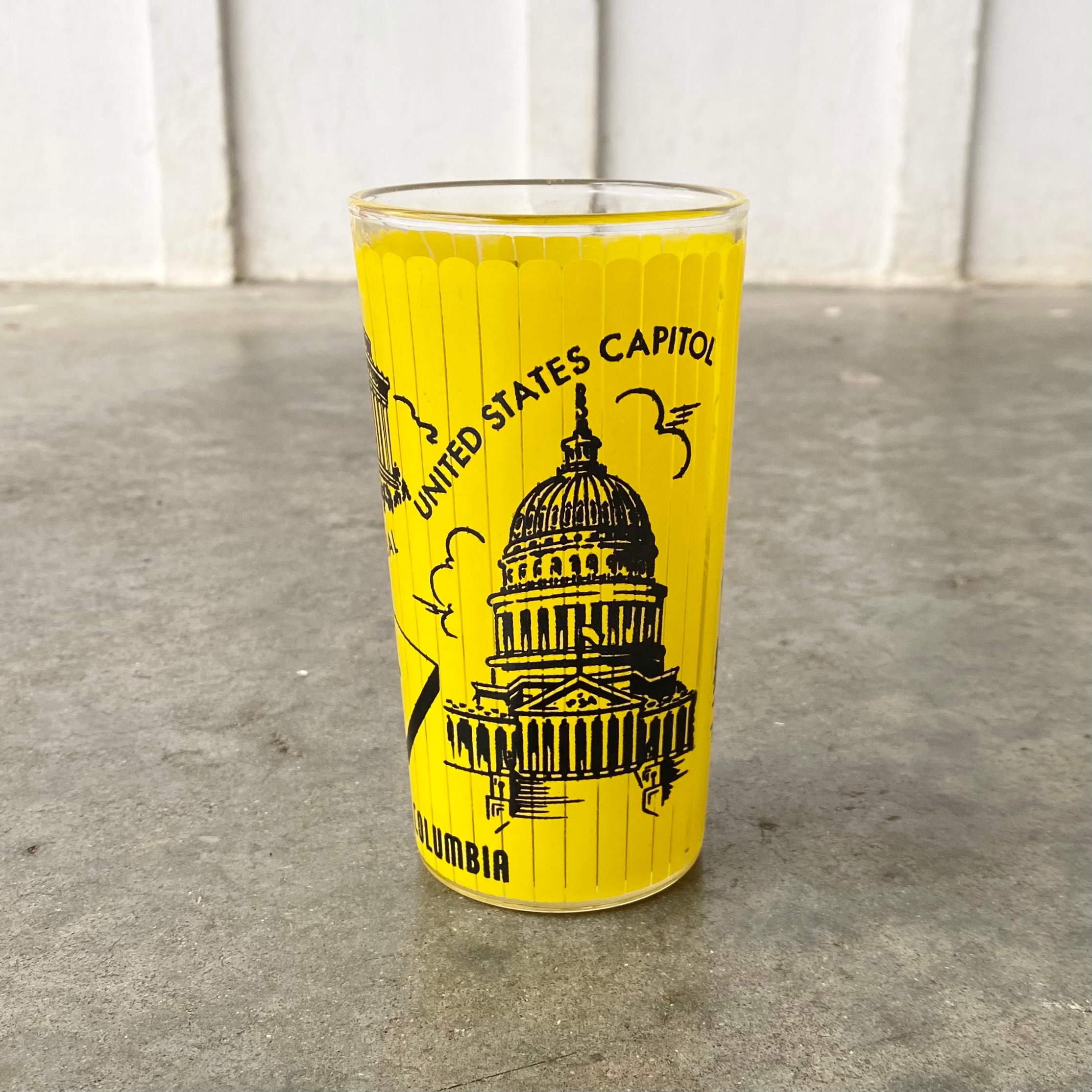 Vintage Washington DC Souvenir Drinking Glass Etsy