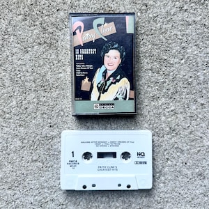 Patsy Cline Cassette Tape - 12 Greatest Hits - 1988