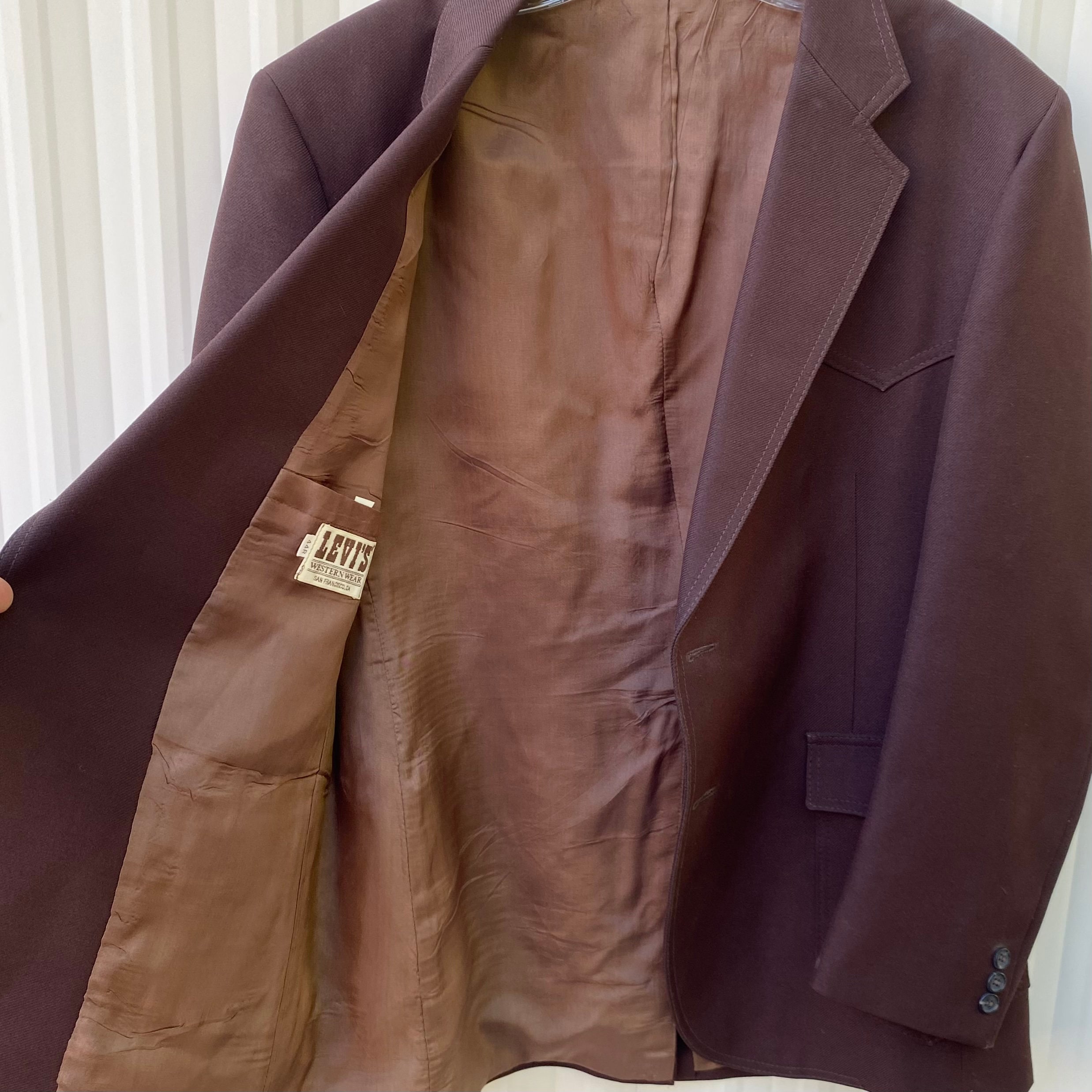 Vintage 70's Levi's Polyester Western Wear Jacket - 44 Large Vintage 70's Levi's Polyester Western Wear Jacket - 44 Large