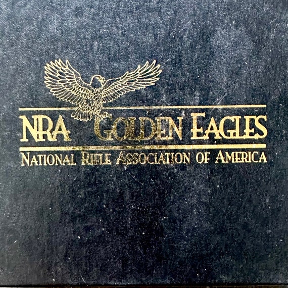 Vintage NRA Golden Eagles Brass Belt Buckle - in … - image 8