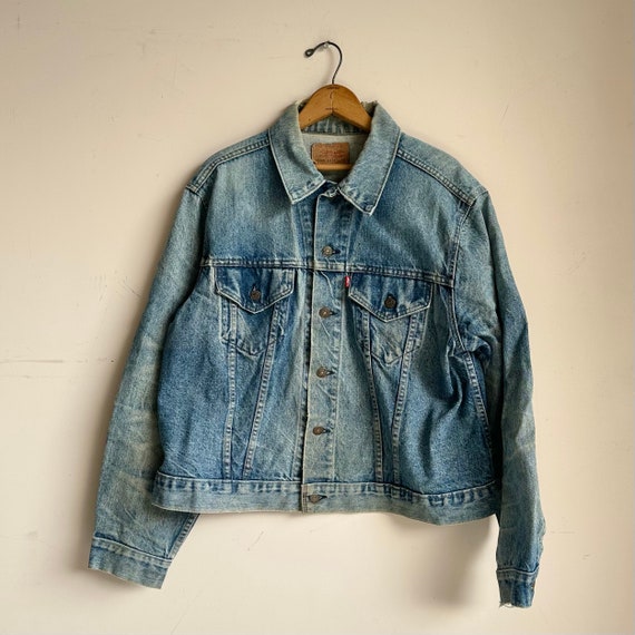 Vintage Levi's Denim Jacket Size 46 Large Made in USA - Etsy