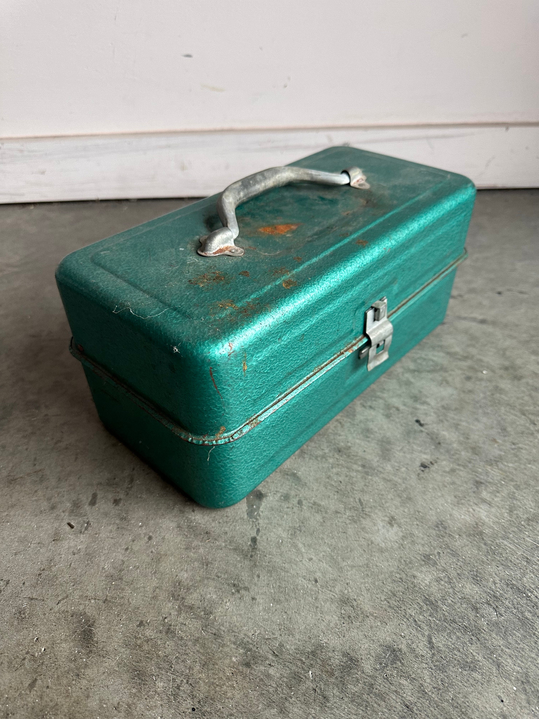 Vintage Union Metal Tackle Box Full of Assorted Tackle