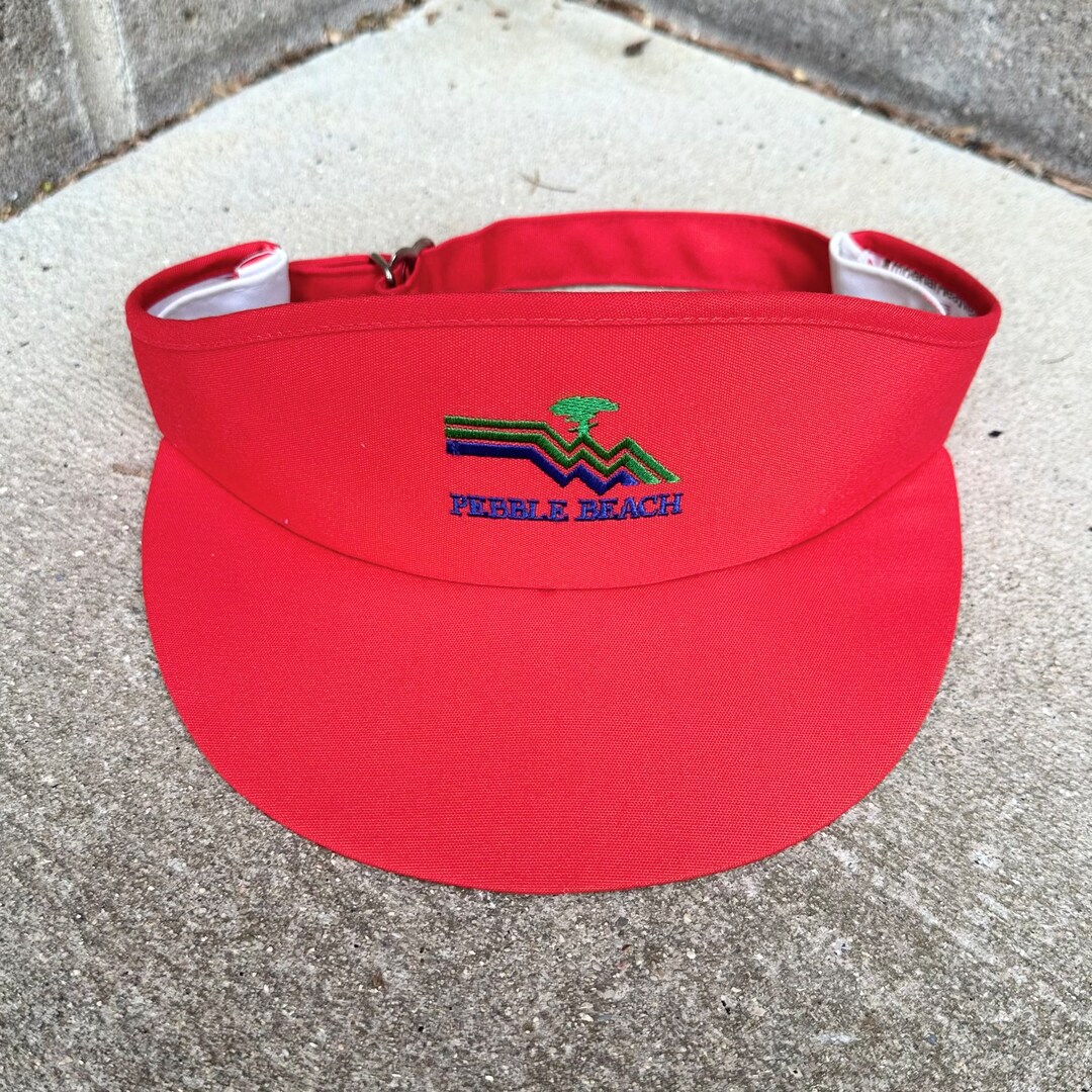 Vintage Pebble Beach Golf Club Adjustable Visor Etsy