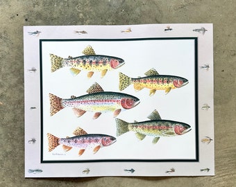 Vintage Trout Art Print - Paul Roberts