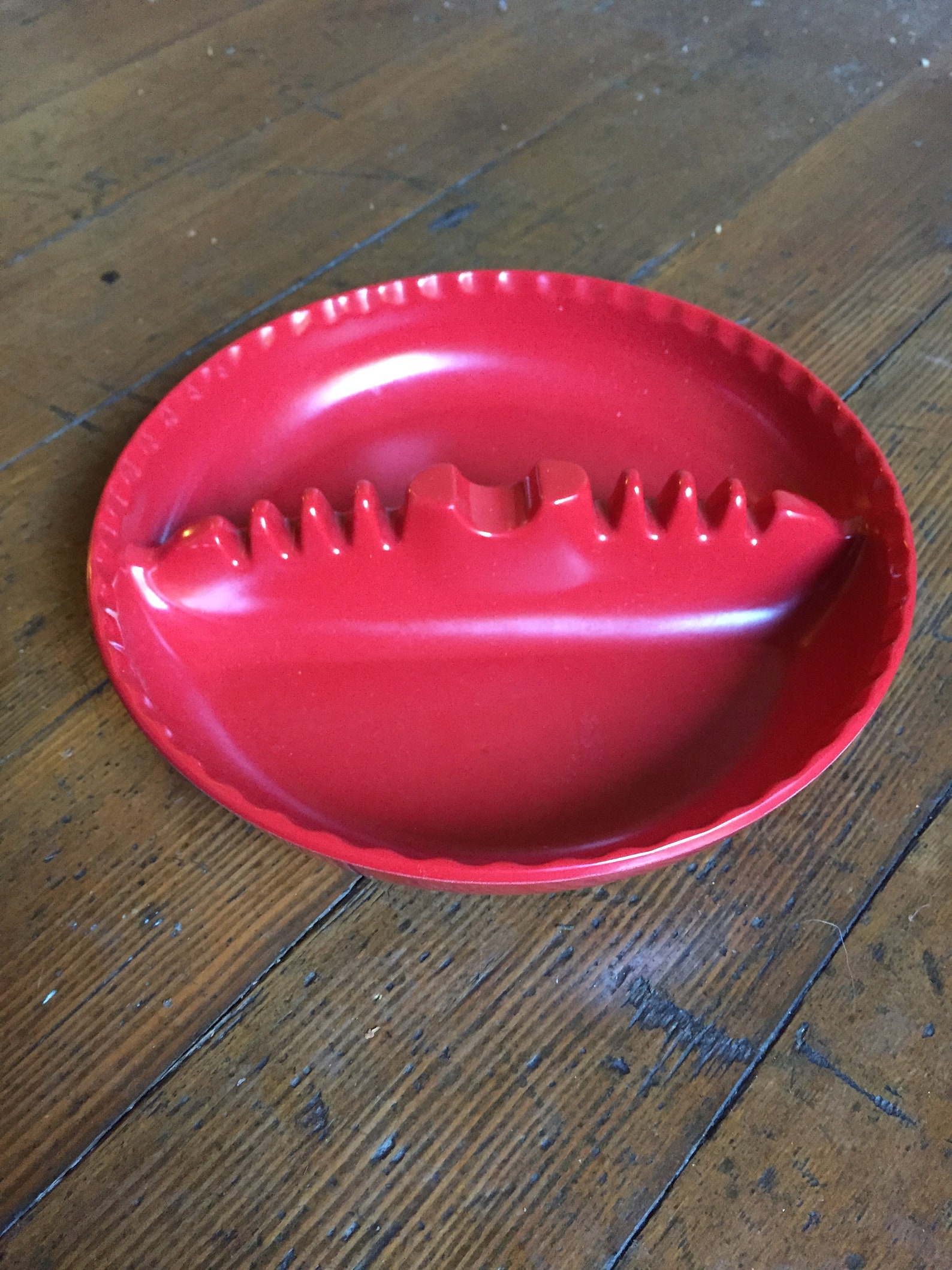 Vintage Large Plastic Red Ashtray Made in USA Etsy