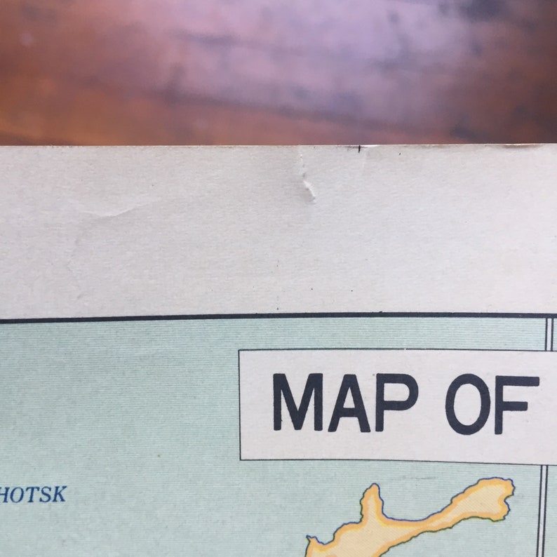 Vintage 1963 Double Sided Map of Japan