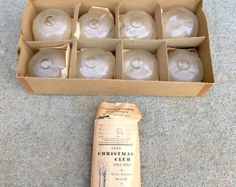 Vintage Antique Set of 8 1939 Orange Juice Glasses with Straws - Castner Knott