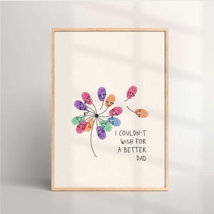 Erster Vatertag Fingerabdruck Kunst, Geburtstagsgeschenk für Mama, Oma, Opa, Digitales Vatertagsgeschenk vom Baby, Beste Papa Karte, Geschenk für Ihn