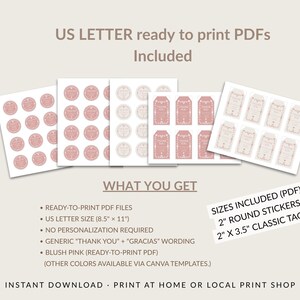 Cielito Lindo Custom Favors Tag, Cielito Lindo Baby Shower Baptism or first Birthday, Powder Pink Talavera Tags, Papel Picado Art, CLBS image 7