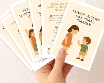 Tarjetas de Reglas Familiares Imprimibles, Normas de la Casa para Niños, Disciplina Positiva, Montessori, Educación Emocional, PDF, JPG