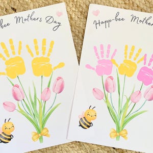 Impression à la main artisanat fête des mères, cadeau fête des mères pour tout-petit, artisanat fête des mères pour tout-petits, artisanat de crèche de la fête des mères artisanat de jardin d'enfants de la fête des mères