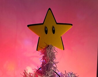Retro Gaming Christmas Tree Star Topper | Holiday Tree Decoration | Gamer Christmas Decor