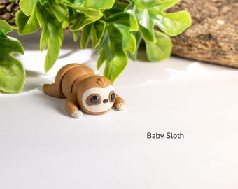 3D Gedrucktes Baby Faultier Fidget Spielzeug: Gliederartiges Sinnestier