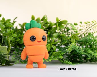 Articulated Carrot Fidget Toy: 3D Printed Kawaii Sensory Figure