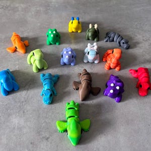 Articulated Dino Fidget Toy Set: 3D Printed Sensory Play