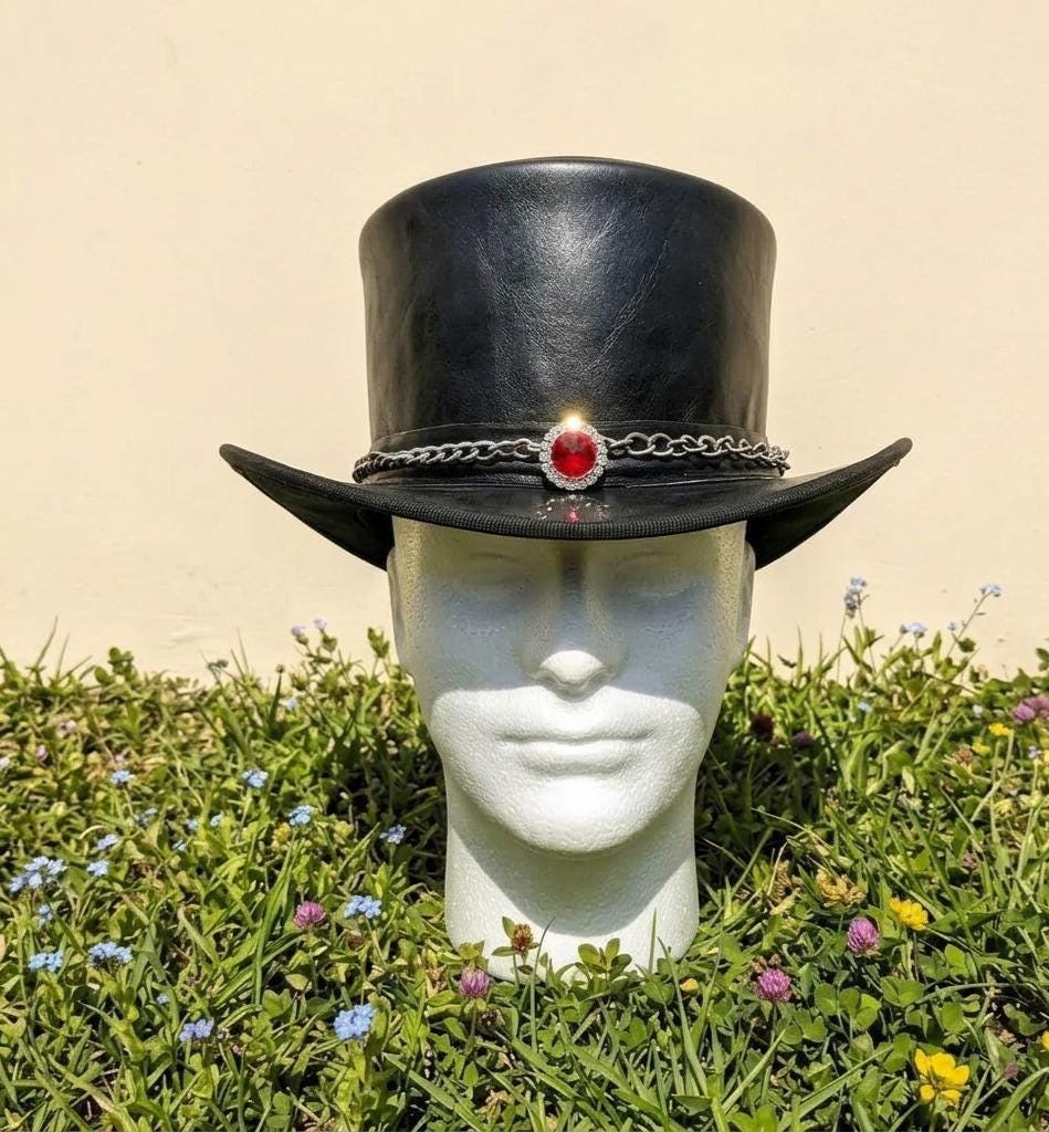 Leather Top Hat Chain - Etsy