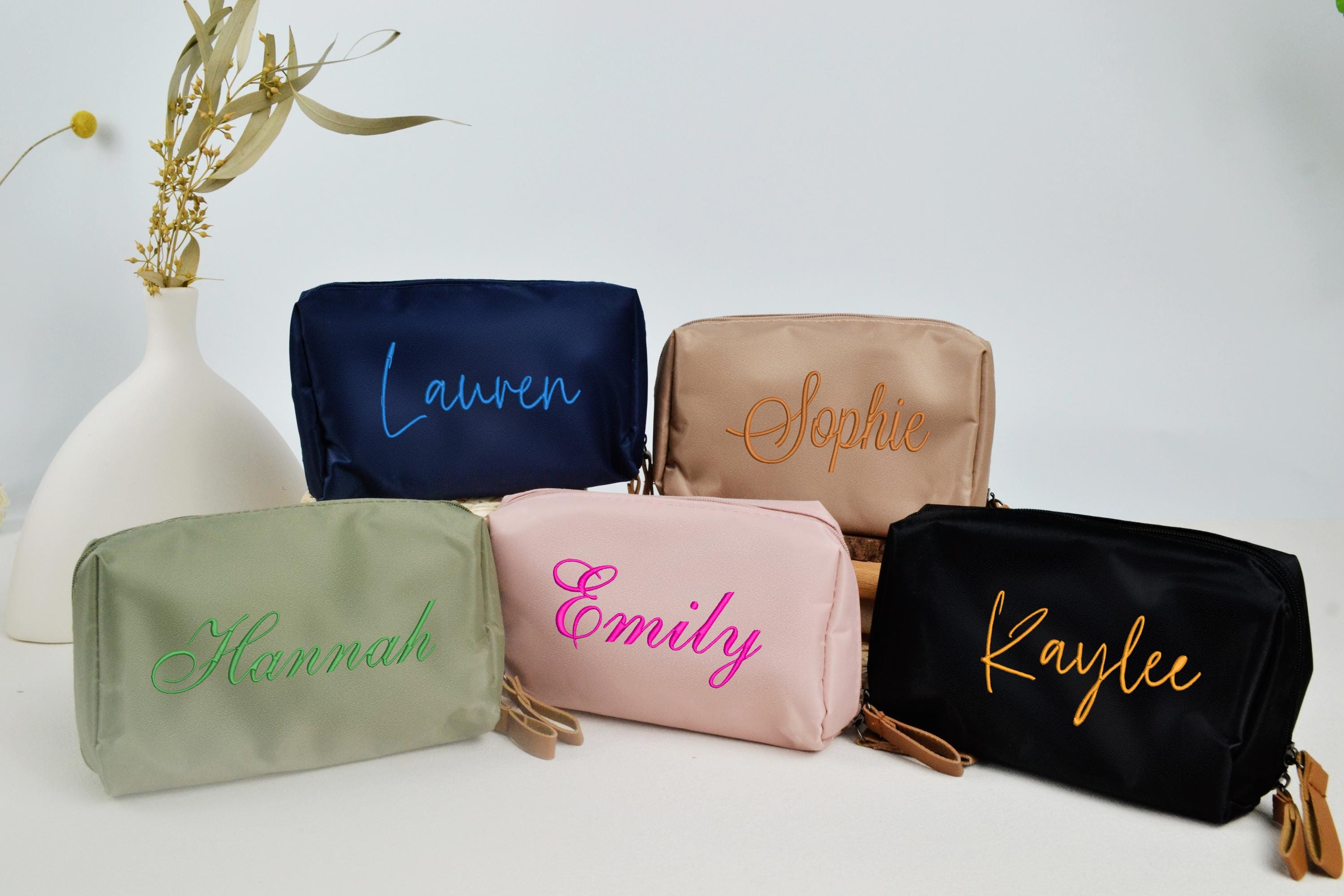 Bridesmaid Makeup Bag,personalized Toiletry Bag,custom Name